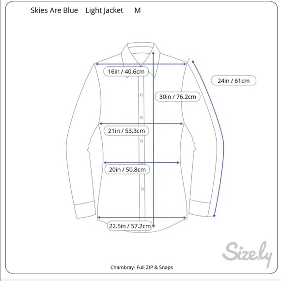Skies Are Blue Chambray Utility Jacket Stitch Fix - Picture 6 of 6